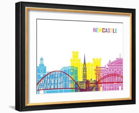 Newcastle Skyline Pop-paulrommer-Framed Art Print