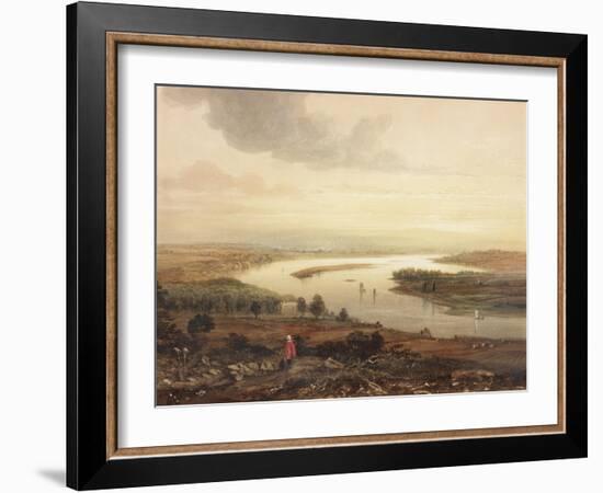 Newcastle Upon Tyne and the River Tyne from Gateshead-Thomas Miles Richardson-Framed Giclee Print