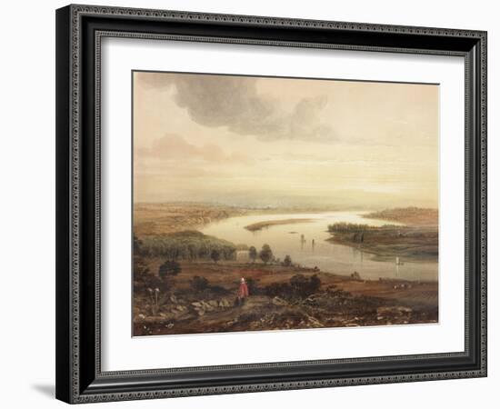 Newcastle Upon Tyne and the River Tyne from Gateshead-Thomas Miles Richardson-Framed Giclee Print