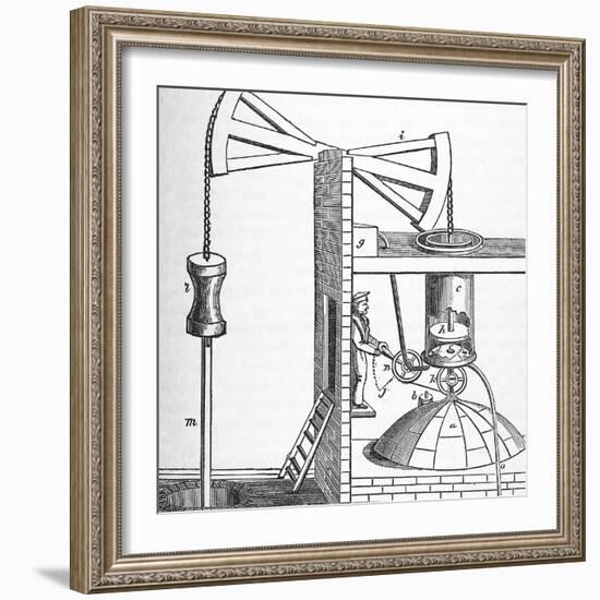 Newcomen's Engine-Science, Industry and Business Library-Framed Photographic Print