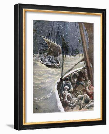 Newfoundland Fishermen, 1892-Henri Meyer-Framed Giclee Print