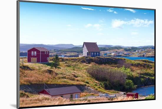 Newfoundland homes near Port Union, Newfoundland and Labrador, Canada-null-Mounted Photographic Print