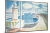 Newhaven Harbour-Eric Ravilious-Mounted Giclee Print