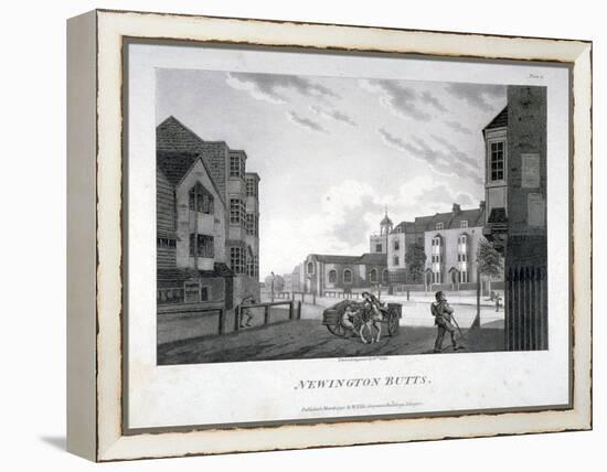 Newington Butts, Southwark, London, 1792-William Ellis-Framed Premier Image Canvas