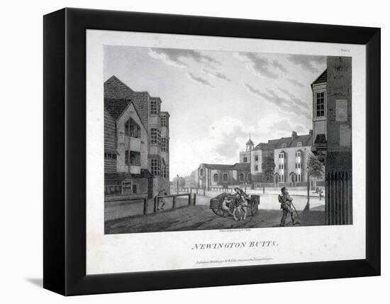 Newington Butts, Southwark, London, 1792-William Ellis-Framed Premier Image Canvas