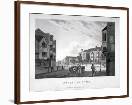 Newington Butts, Southwark, London, 1792-William Ellis-Framed Premium Giclee Print