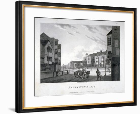 Newington Butts, Southwark, London, 1792-William Ellis-Framed Premium Giclee Print