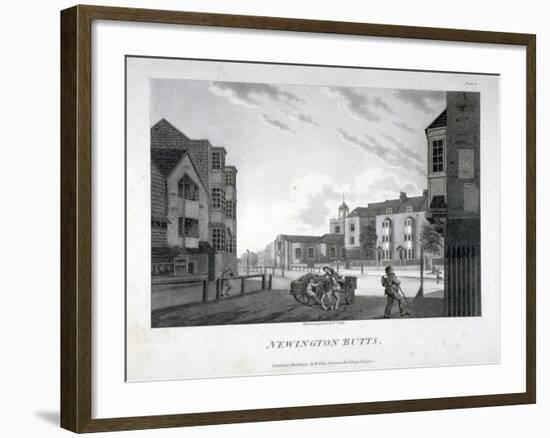 Newington Butts, Southwark, London, 1792-William Ellis-Framed Premium Giclee Print