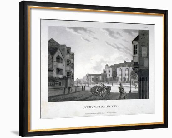 Newington Butts, Southwark, London, 1792-William Ellis-Framed Premium Giclee Print