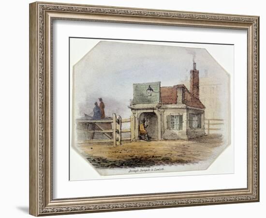 Newington Turnpike, Newington Causeway, Southwark, London, c1830-Anon-Framed Giclee Print