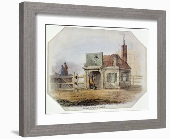 Newington Turnpike, Newington Causeway, Southwark, London, c1830-Anon-Framed Giclee Print