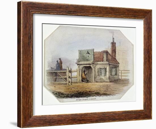 Newington Turnpike, Newington Causeway, Southwark, London, c1830-Anon-Framed Giclee Print