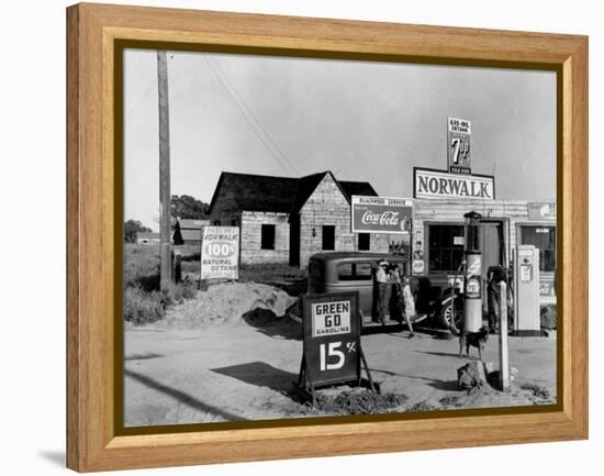 Newly Built Store and Trading Center, Typical of New Shacktown Community-Dorothea Lange-Framed Premier Image Canvas