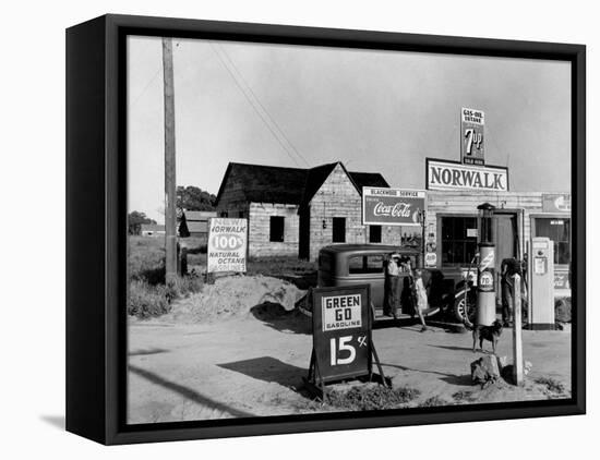 Newly Built Store and Trading Center, Typical of New Shacktown Community-Dorothea Lange-Framed Premier Image Canvas