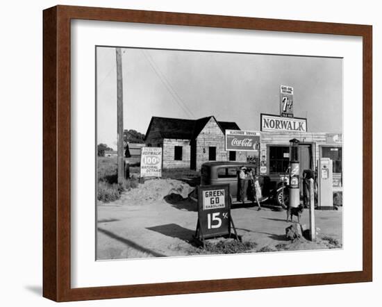 Newly Built Store and Trading Center, Typical of New Shacktown Community-Dorothea Lange-Framed Photographic Print