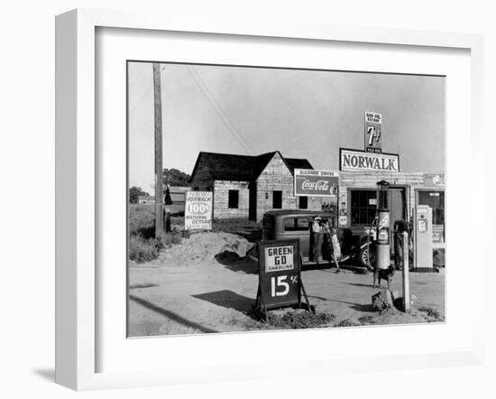 Newly Built Store and Trading Center, Typical of New Shacktown Community-Dorothea Lange-Framed Photographic Print