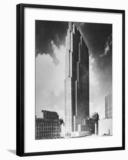 Newly Constructed Building of the Rockefeller Center Complex in New York City-null-Framed Photographic Print