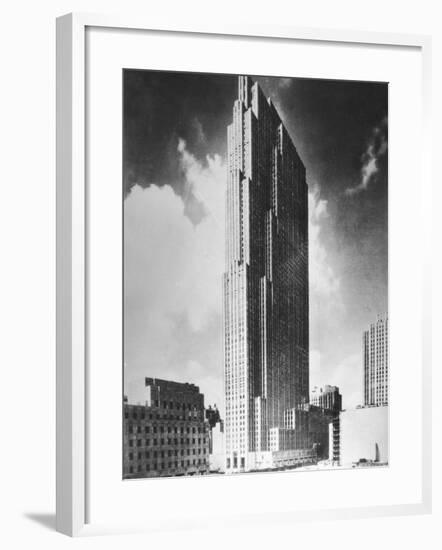 Newly Constructed Building of the Rockefeller Center Complex in New York City-null-Framed Photographic Print