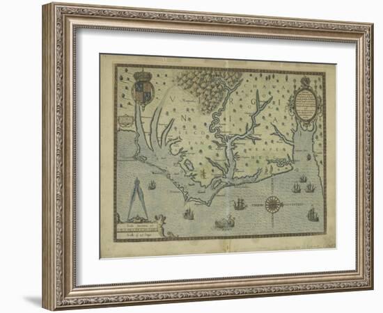 Newly discovered Virginia, 1590-Theodore de , after White, John Bry-Framed Giclee Print