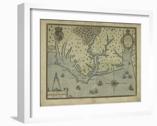 Newly discovered Virginia, 1590-Theodore de , after White, John Bry-Framed Giclee Print