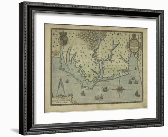 Newly discovered Virginia, 1590-Theodore de , after White, John Bry-Framed Giclee Print