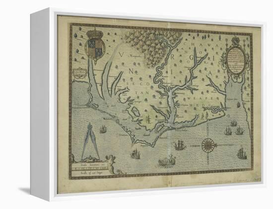 Newly discovered Virginia, 1590-Theodore de , after White, John Bry-Framed Premier Image Canvas