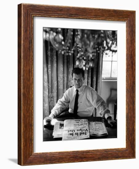 Newly Elected Senator, Edward M. Kennedy-John Loengard-Framed Photographic Print