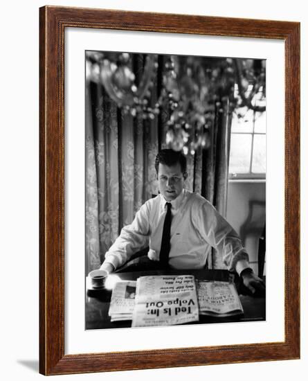 Newly Elected Senator, Edward M. Kennedy-John Loengard-Framed Photographic Print