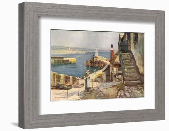 Newlyn, Cornwall C1910-EW Haslehust-Framed Photographic Print