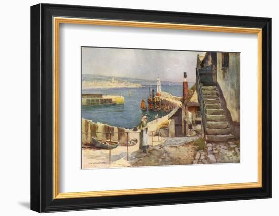 Newlyn, Cornwall C1910-EW Haslehust-Framed Photographic Print