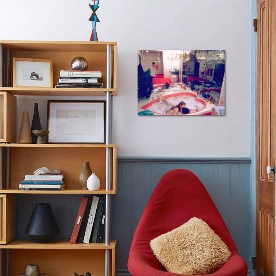 Newlyweds Kissing In Heart Shaped Tub On Honeymoon At Cove Haven Resort In The Poconos Photographic Print By George Silk Art Com