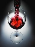 Wine poured in glass-Newmann-Mounted Photographic Print