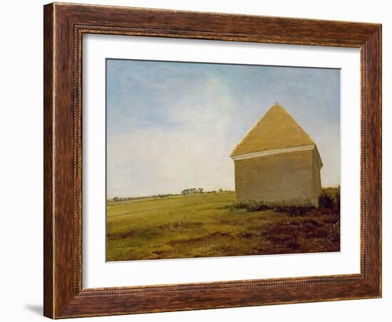 Newmarket Heath, with a Rubbing-Down House, c.1765 (Post-Restoration)-George Stubbs-Framed Giclee Print