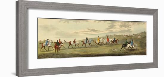 Newmarket: Training-Henry Alken-Framed Art Print