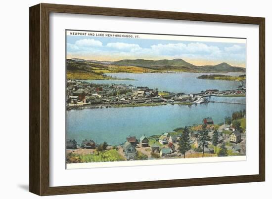 Newport and Lake Memphremagog, Vermont-null-Framed Art Print