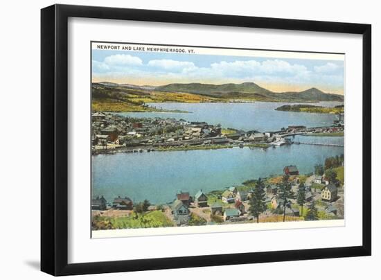 Newport and Lake Memphremagog, Vermont-null-Framed Art Print