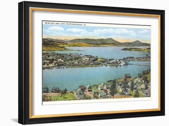 Newport and Lake Memphremagog, Vermont-null-Framed Art Print