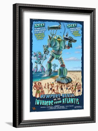 Newport Beach, California - Atlantean Invaders-Lantern Press-Framed Art Print