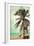 Newport Beach, California - Lifeguard Shack and Palm-Lantern Press-Framed Art Print