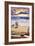 Newport Beach, California - Sunset Beach Scene-Lantern Press-Framed Art Print