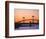 Newport Bridge and Harbor at Sunset, Newport, Rhode Island, USA-Fraser Hall-Framed Photographic Print