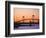 Newport Bridge and Harbor at Sunset, Newport, Rhode Island, USA-Fraser Hall-Framed Photographic Print