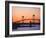 Newport Bridge and Harbor at Sunset, Newport, Rhode Island, USA-Fraser Hall-Framed Photographic Print