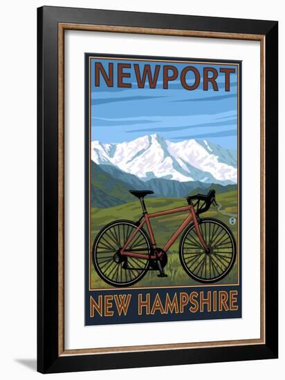 Newport, New Hampshire - Mountain Bike-Lantern Press-Framed Art Print