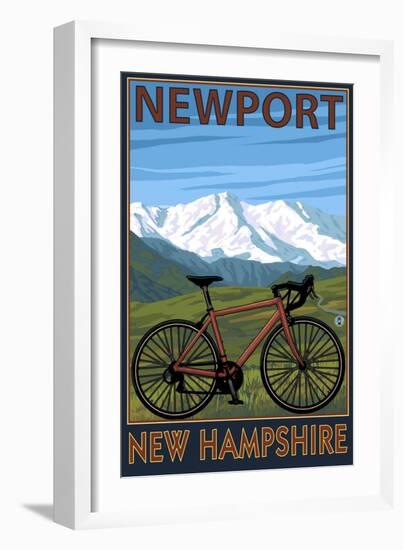 Newport, New Hampshire - Mountain Bike-Lantern Press-Framed Art Print