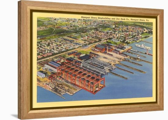 Newport News Shipyard-null-Framed Stretched Canvas