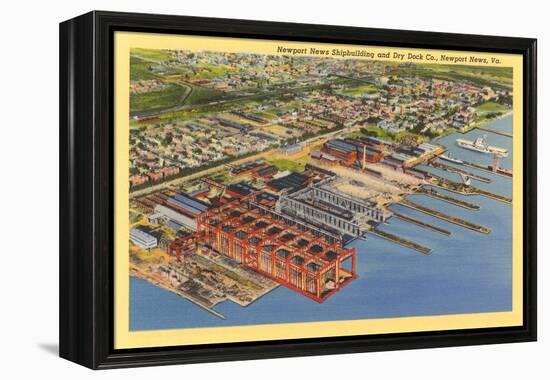 Newport News Shipyard-null-Framed Stretched Canvas