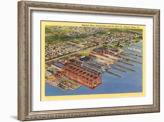 Newport News Shipyard-null-Framed Art Print