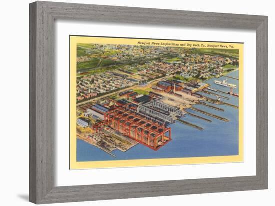 Newport News Shipyard-null-Framed Art Print