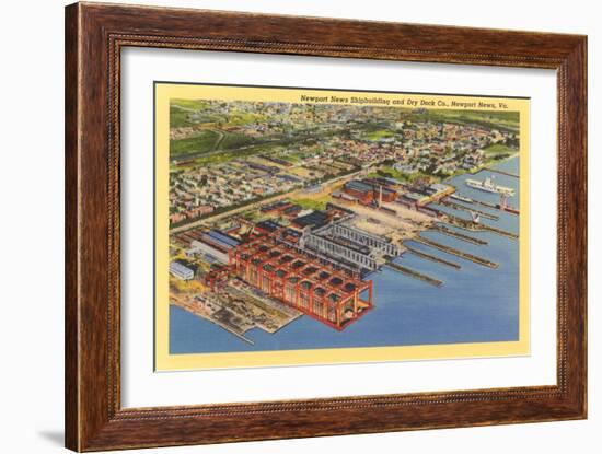 Newport News Shipyard-null-Framed Art Print